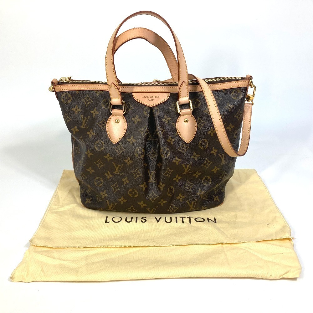Louis Vuitton Monogram Palermo PM Shoulder Bag Tote Bag Brown